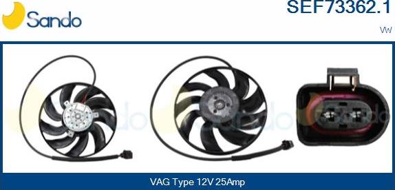 Sando SEF73362.1 - Fan, radiator car-mod.net