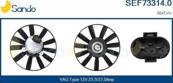 Sando SEF73314.0 - Fan, radiator car-mod.net