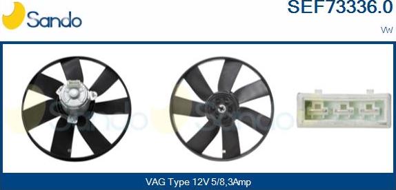 Sando SEF73336.0 - Fan, radiator car-mod.net