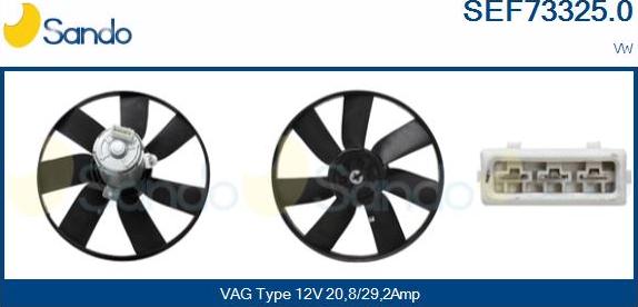 Sando SEF73325.0 - Fan, radiator car-mod.net