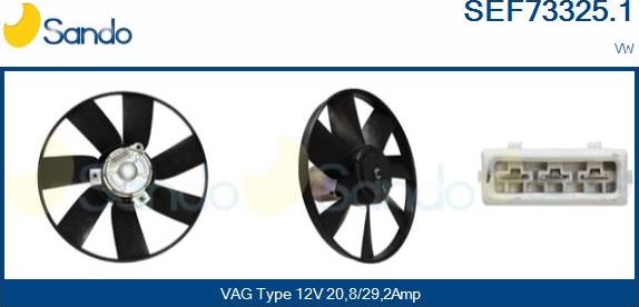 Sando SEF73325.1 - Fan, radiator car-mod.net