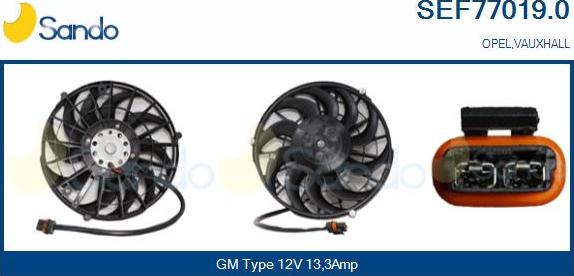 Sando SEF77019.0 - Electric Motor, radiator fan car-mod.net