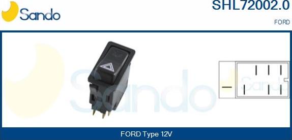 Sando SHL72002.0 - Hazard Light Switch car-mod.net