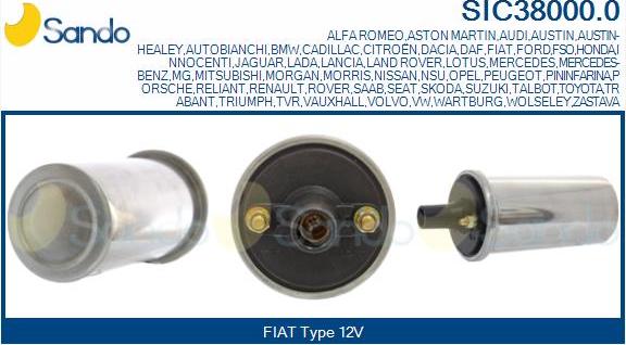 Sando SIC38000.0 - Ignition Coil car-mod.net