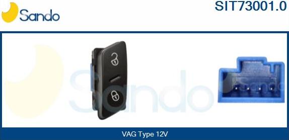 Sando SIT73001.0 - Door lock switch, button car-mod.net