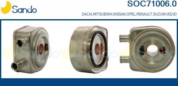 Sando SOC71006.0 - Oil Cooler, engine oil car-mod.net