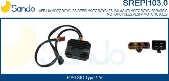 Sando SREPI103.0 - Voltage regulator, alternator car-mod.net