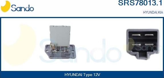 Sando SRS78013.1 - Resistor, interior blower car-mod.net