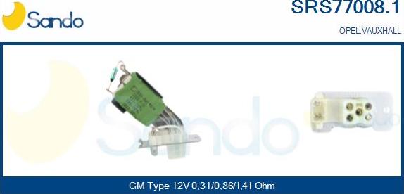 Sando SRS77008.1 - Resistor, interior blower car-mod.net