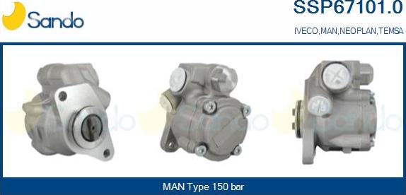 Sando SSP67101.0 - Hydraulic Pump, steering system car-mod.net
