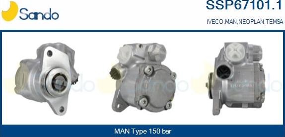 Sando SSP67101.1 - Hydraulic Pump, steering system car-mod.net