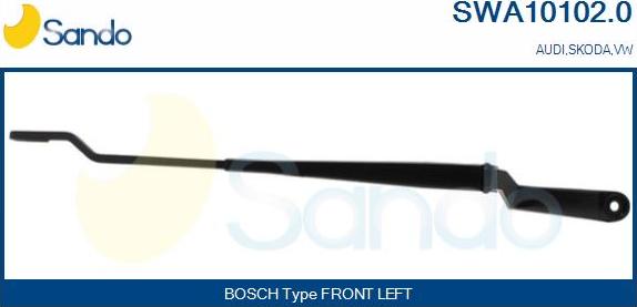 Sando SWA10102.0 - Wiper Arm, window cleaning car-mod.net
