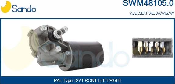 Sando SWM48105.0 - Wiper Motor car-mod.net