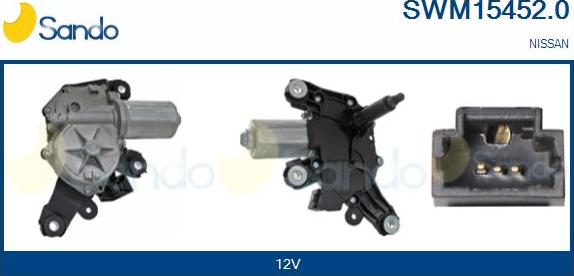 Sando SWM15452.0 - Wiper Motor car-mod.net
