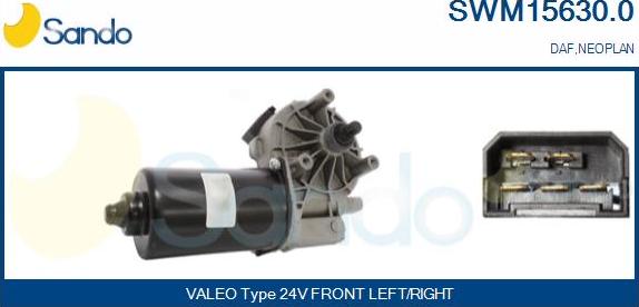 Sando SWM15630.0 - Wiper Motor car-mod.net