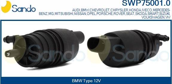 Sando SWP75001.0 - Water Pump, window cleaning car-mod.net