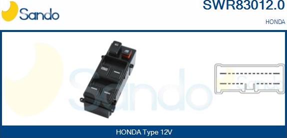 Sando SWR83012.0 - Switch, window regulator car-mod.net