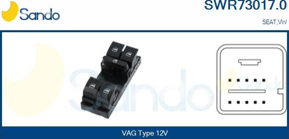 Sando SWR73017.0 - Switch, window regulator car-mod.net