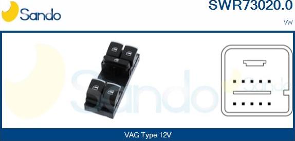 Sando SWR73020.0 - Switch, window regulator car-mod.net
