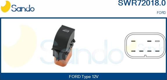 Sando SWR72018.0 - Switch, window regulator car-mod.net