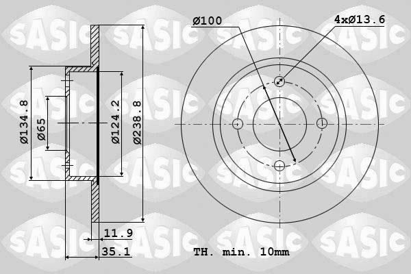 Sasic 9004213J - Brake Disc car-mod.net