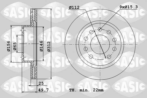 Sasic 6106021 - Brake Disc car-mod.net