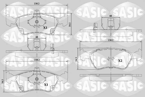Sasic 6216109 - Brake Pad Set, disc brake car-mod.net