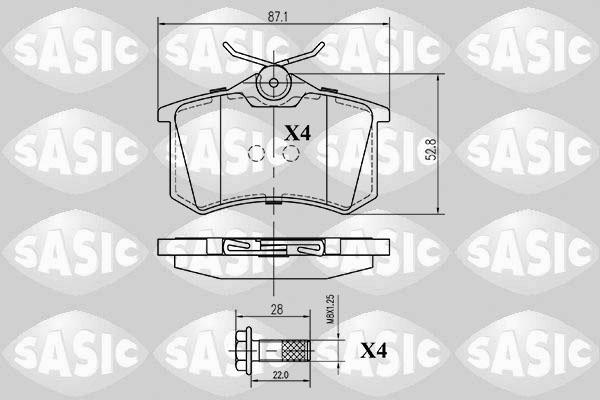 Sasic 6210001 - Brake Pad Set, disc brake car-mod.net