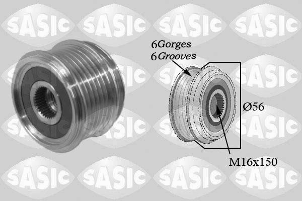 Sasic 1676001 - Pulley, alternator, freewheel clutch car-mod.net