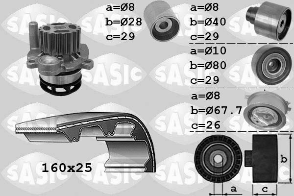 Sasic 3906078 - Water Pump & Timing Belt Set car-mod.net