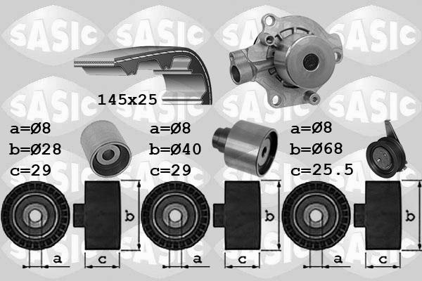 Sasic 3906102 - Water Pump & Timing Belt Set car-mod.net