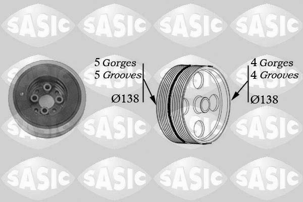 Sasic 2156004 - Belt Pulley, crankshaft car-mod.net