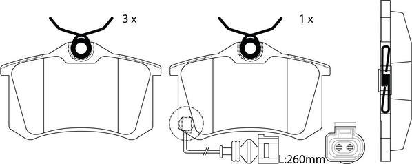 SB BP33019W - Brake Pad Set, disc brake car-mod.net