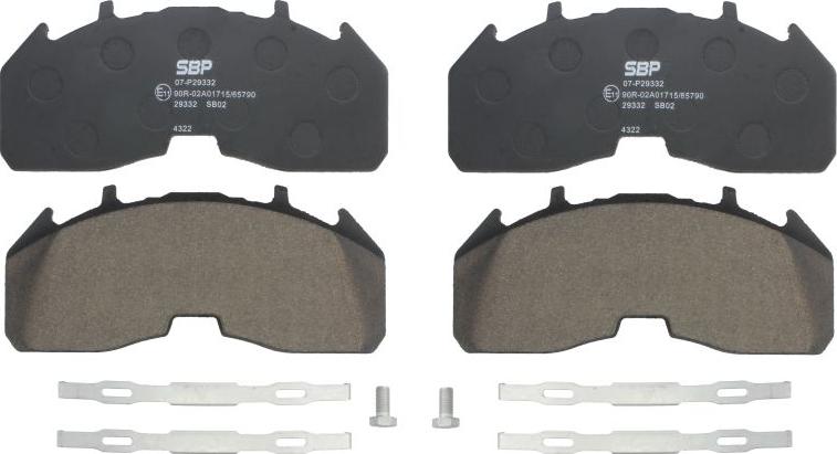 SBP 07-P29332 - Brake Pad Set, disc brake car-mod.net