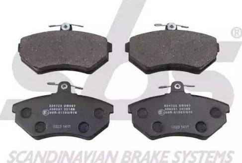 SBS 1501224725 - Brake Pad Set, disc brake car-mod.net