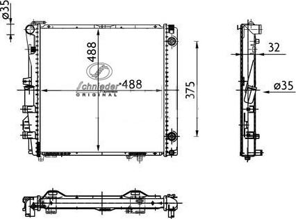 SCHNIEDER AUTOTECH BZS33.00080 - Radiator, engine cooling car-mod.net