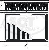 SCT-MANNOL SB 610 - Engine Air Filter car-mod.net