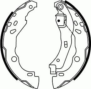 SCT-MANNOL SS 549 - Brake Shoe Set, parking brake car-mod.net