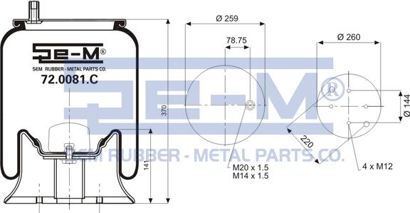 Sem Lastik 72.0081.C - Bellow, air suspension car-mod.net
