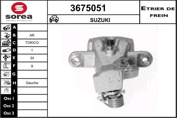 Sera 3675051 - Brake Caliper car-mod.net