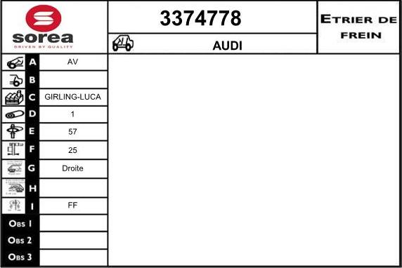 Sera 3374778 - Brake Caliper car-mod.net