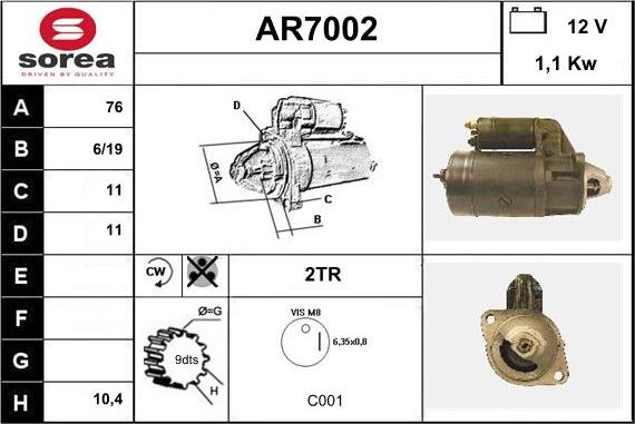 Sera AR7002 - Starter car-mod.net