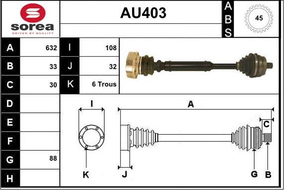 Sera AU403 - Drive Shaft car-mod.net