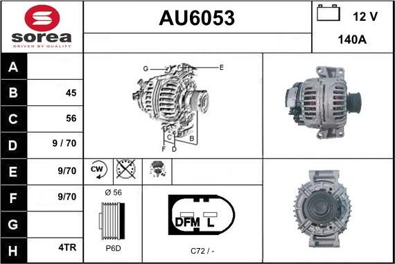 Sera AU6053 - Alternator car-mod.net