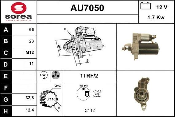Sera AU7050 - Starter car-mod.net