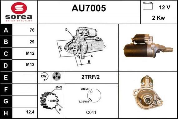 Sera AU7005 - Starter car-mod.net