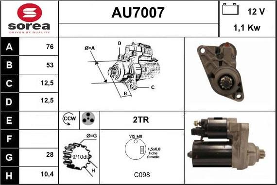 Sera AU7007 - Starter car-mod.net