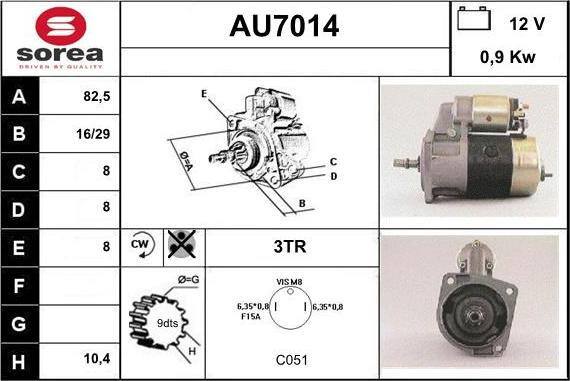 Sera AU7014 - Starter car-mod.net