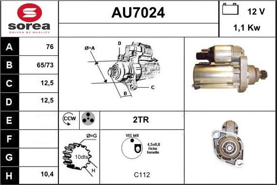 Sera AU7024 - Starter car-mod.net