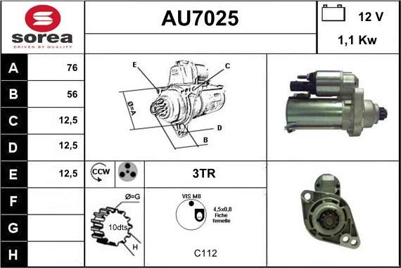 Sera AU7025 - Starter car-mod.net